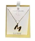 House of Harlow 1960 Gold Tone Chain Initial M Bubble Letter Necklace 17" + 3"