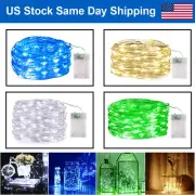 50 LED Copper Wire String Fairy Lights Valentines Day Battery Waterproof 6 Set