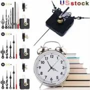 DIY Wall Clock Movement Mechanism Hands Repair Tool Parts Kit Long Shaft Silent