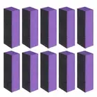 10pcs Nail Buffer Block 60/80/80 3 Sided Grit Nail File for Nail Buffing, Purple