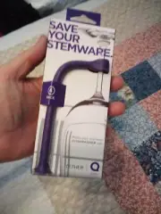Four Pack Save Your Stemware Tether Flexible Purple Rods For Dishwasher NEW