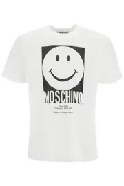T-shirt with smiley print MOSCHINO Men Tg. S J07230241 1001M WHITE
