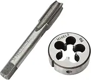 AUXBC M14 x 1.5mm Metric Tap and Die Set, HSS Machine Thread Tap and Round Die for Right Hand Threading, Ideal for Nut and Bolt Repair