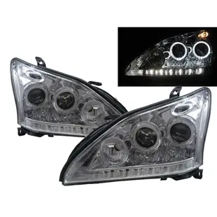 瑕疵品出清卡嗶車燈 適用於LEXUS 凌志 RX RX330/RX350/RX400h 03-09光導LED光圈魚眼大燈