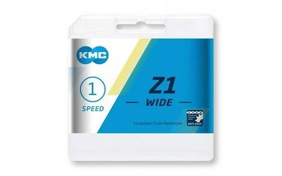 KMC Z1 Wide Brown Chain Single Speed 1/2x1/8 112L 8.6 mm Snap-On Connector