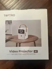 Toptro B1 Mini-Projector with WiFi and Bluetooth, Battery White