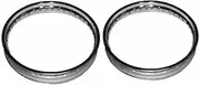 New Pair Chrome Plated Steel Vintage Universal 40 Holes 18" Wheel Rim Set