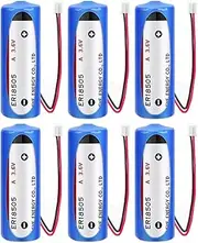 YICUAA (6-Pack) ER18505 with 2.0 White Plug 3.6V 4000mAh A Size Non-Rechargeable Lithium Battery