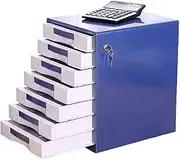 Metal Desktop Drawer Organizer, 7-Tier Office Data File Storage Finishing Cabinet, Locking Drawer Cabinet, Study/Office (Color : B, Size : 30 * 35 * 41cm)