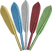 Maydahui 10PCS Feather Gel Pen Artificial Wing Pens Creative Desktop Decoration Black Ink 5 Colors for Office School Teachers Students