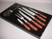 CARVEL HALL 6 PIECE CHEF'S KNIFE SET CARVER SLICER CHEF PARER FORK UTILITY - NIB