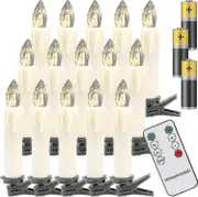 10pcs Led Christmas Candles, Wireless White Hot Christmas Tree Candles, With Remote Control And Batteries, Dimmable Led Candles, Ip44, For Chr Walkbee
