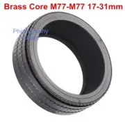 Brass M77 to M77 17-31mm Adjustable Focusing Helicoid Lens Adapter Macro Tube