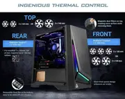 Antec DP301M mATX, ARGB Front LED, Tempered Glass, Up to 6x 120mm Fans, preinstalled 1x 120mm Fan, CPU 160mm, GPU 360m, PSU 170mm, Case. 2 Yrs Wty (L