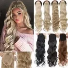 Drawstring Full Wavy Curly Ponytail Real Natural Clip in Hair Extensions Blonde