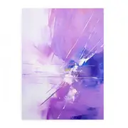 Knife Purple Abstract Art Painting Canvas Print