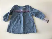Carters pink Chambray Boho Girls Tunic Peasant Top Aztec Top 6 Months NWT Shirt