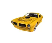 90789 BY JADA BIGTIME MUSCLE 1972 Pontiac Firebird Trans Am, Yellow, 1/24 SCALE