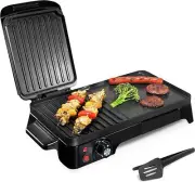 Nutrichef PKGRIL43.5 2-in-1 Hot Plate Electric Griddle - 1500W Plug-in
