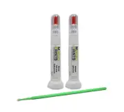 Touch-Up Set Glossy White + Clear Varnish, Brush + Pen IN One for Precise Anw