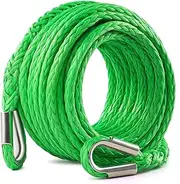 DAYDOOR Winch Rope Extension, 3/8'' x 50ft Synthetic Winch Extension Rope, 26,500 Lbs Winch Line for Off Road Vehicle ATV UTV SUV Jeep(Green)