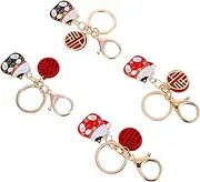 [FOMIYES] 4pcs Keychain Pendants Cat Themed Charm Animal Soft Keychains Colorful Keychain Cute Matching Cute Keychain Key Ring Decor Luck Cat Key Pendant Metal