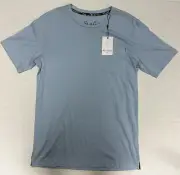 $68 New ROBERT GRAHAM Myles Men's Size Small Blue Classic Fit Short Sleeve Shirt