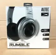 New ALTEC LANSING MZX701 RUMBLE BASS BOOSTED BASS BLUETOOTH HEADPHONES GRAY
