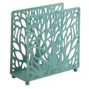 Farmhouse Blue Napkin Holder for Table, Vintage Metal Upright Rustic Napkin H...