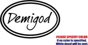 DEMIGOD Greek Mythology Decal Sticker Funny Vinyl Car Window Bumper Truck 7"
