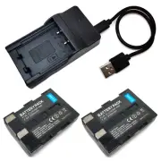 Battery / USB Charger For Pentax D-Li50 D-BC50 K10 D GP K10D Grand Prix K20D NEW