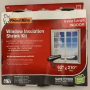Frost King XL Shrink Window Film Insulation Kit seals drafts 210" x 62" Heat Sav