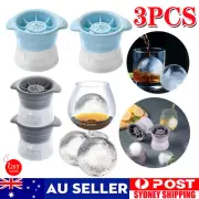 3PCS Large Ice Ball Maker Cube Tray Big Silicone Mold Sphere Whiskey Round Mould