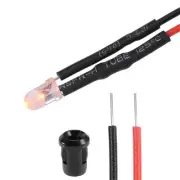 5Set DC12V 3mm Pre Wired LED w Holder Orange Light Clear Lens 6mm Panel Mount