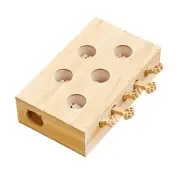 Wooden Whack-a-mole Interactive Cat Toy for Indoor Cats Interactive Pet Toy B...
