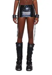 [J Valentine] Lace-Up Mini Skirt