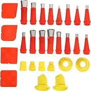 Cabilock 1 Set Glue Sealant Glue Dispenser Epoxy Resin Mixing Sticks Caulking Nozzle Applicator Silicone Nozzles Glue Sticks Reusable Caulking Nozzles Caulk Nozzle Applicator Plastic