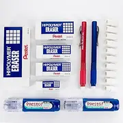 Pentel Correction Collection Box Set, Variety Eraser Sizes/Types + Correction Pen Bundle, 19 Piece Assortment (CORRBOX)