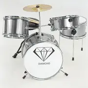 Kids Drum Kit, 4pc (Silver)