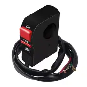 DC 12V Motorcycle Handlebar Light Switch USB Socket Phone Charger Power Adapter