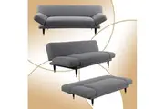 Foret Sofa Bed Futon Recliner Foldable Lounge Couch Convertible Grey 5 Style