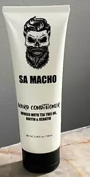 STRAIGHT AHEAD SA MACHO BEARD CONDITIONER-TEA TREE OIL-BIOTIN-KERATIN-3.38 fl oz