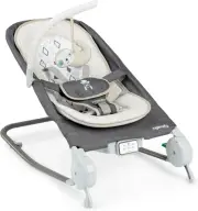 Ingenuity Happy Belly Rock-To-Bounce Seat, Music, Vibration, Detachable Toy B...