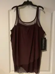 NWT Miraclesuit Women's Size 24W Illusionist Mirage Underwire Swim Top Shiraz