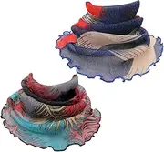 [BESTYASH] 2pcs Outdoor Women Mask Scarf Fashionable Sun Block Neck Scarf Lightweight Breathable Chiffon Veil for Casual Sports Use Dustproof Neckerchief with Random Style