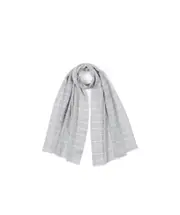 Fedeli Checkered Pattern Scarf One size gris piedra