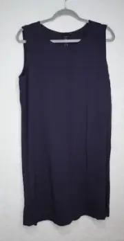 Eileen Fisher Jewel NK K/L Women’s Dress Sz M Midnight F5VF-D0936M luxury