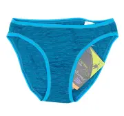 Smartwool L58052 Womens Blue Striped NTS Micro 150 Bikini Underwear Size XS