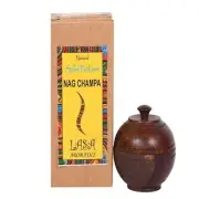 Natural Lasa Aromatics Nag Champa Perfume Wooden Jar Solid Perfume 6gm