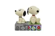 Peanuts by Jim Shore 1950's & Today's Snoopy Back to Back Celebrating 75 Years